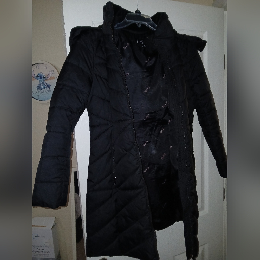 Black Quilted Puffer Coat